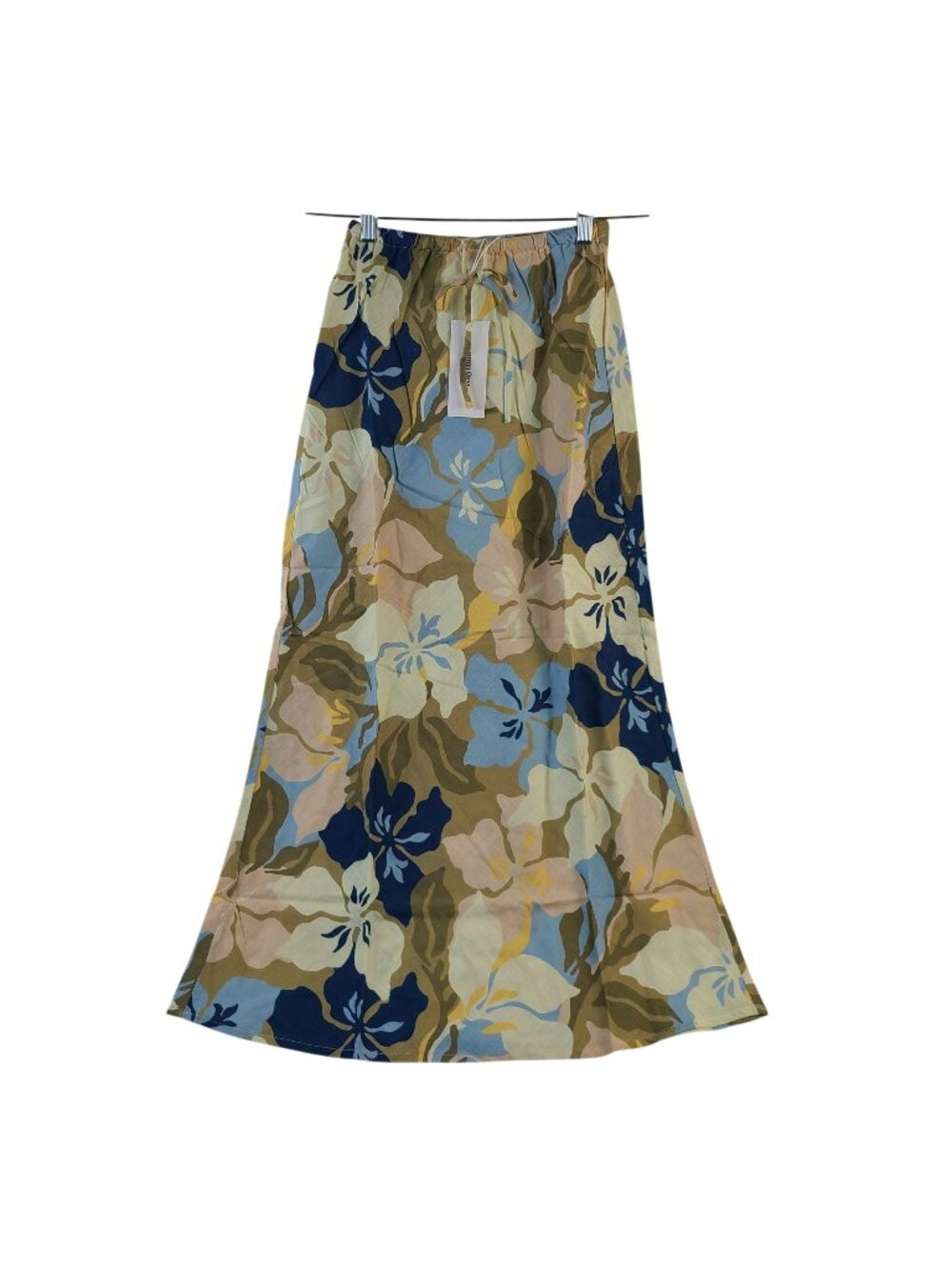 NEW Rhythm Blanca Floral Bias Cut Maxi Skirt Sz XS 70% Rayon 30% Linen